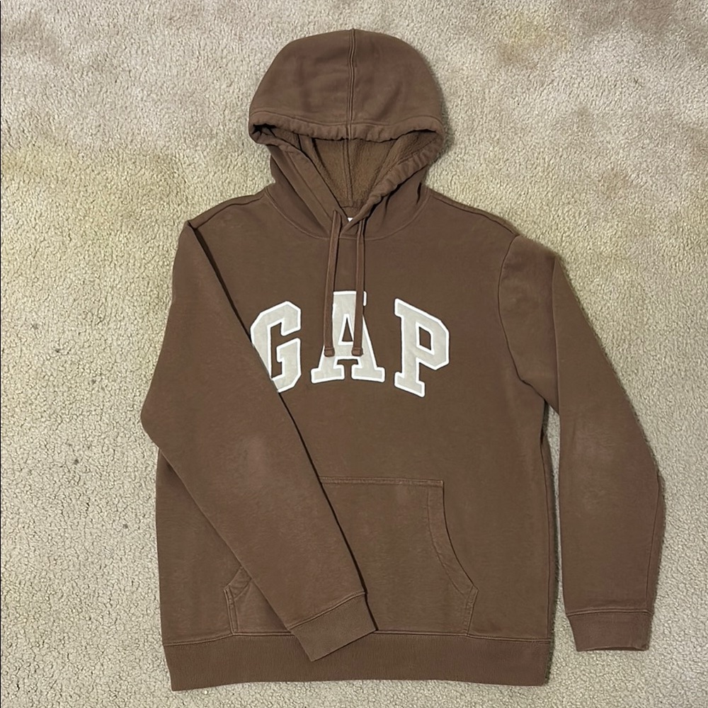 GAP Brown Hoodie Sweatshirt with Fleece Material
